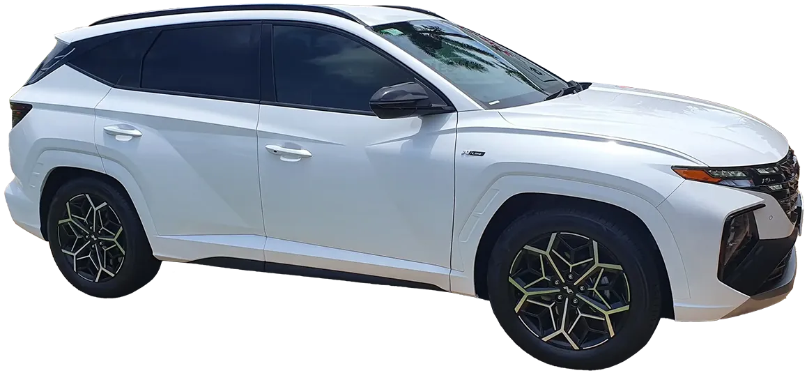 Example of tinted car windows